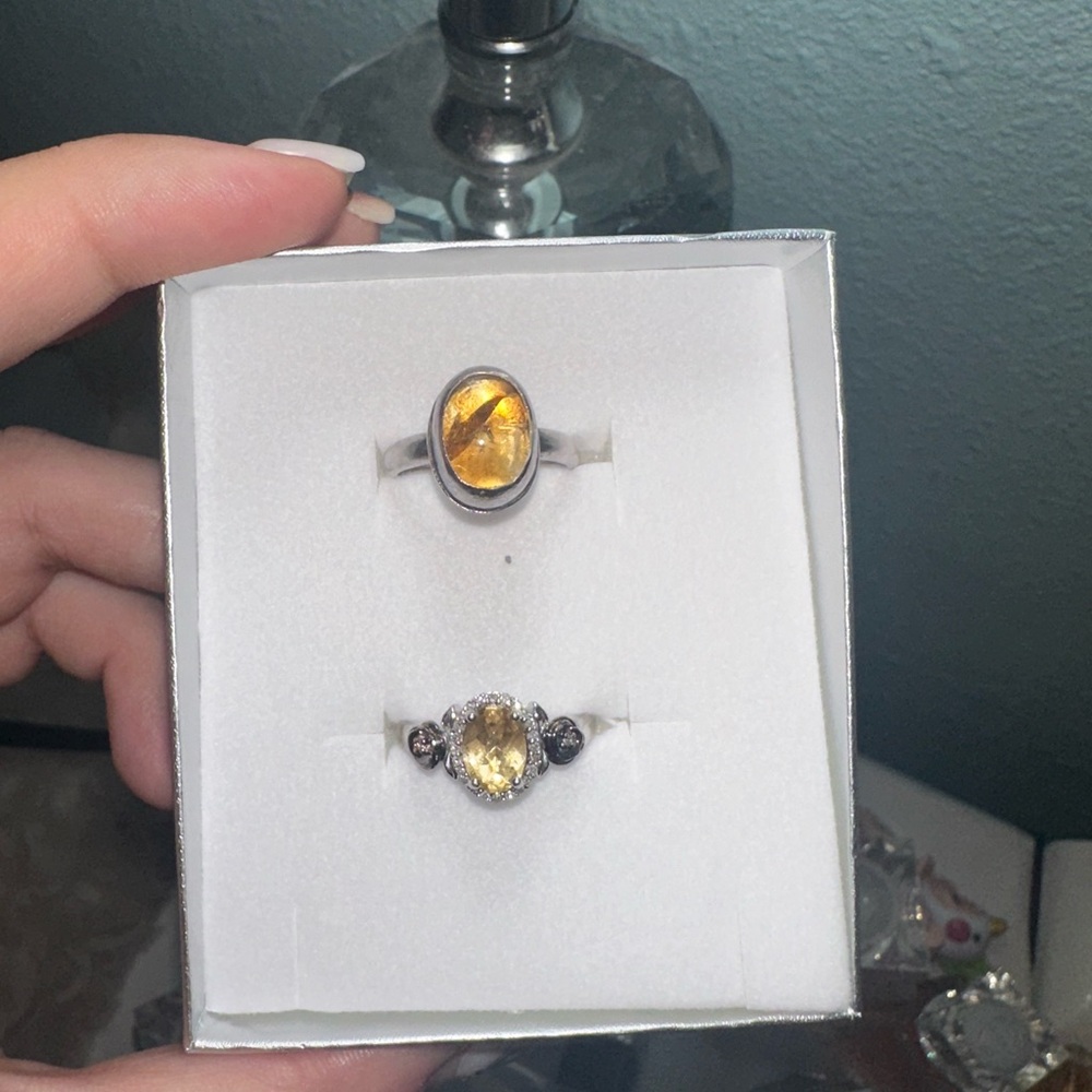 2 super cute 925 sterling silver rings